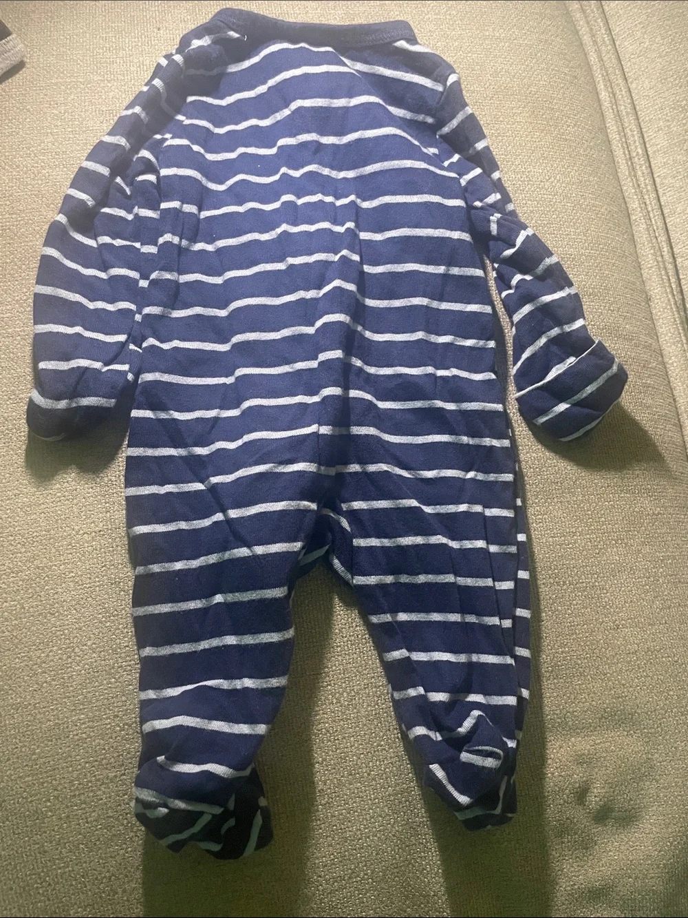 Carters Just One You Navy & White Stripe Baby One-Piece